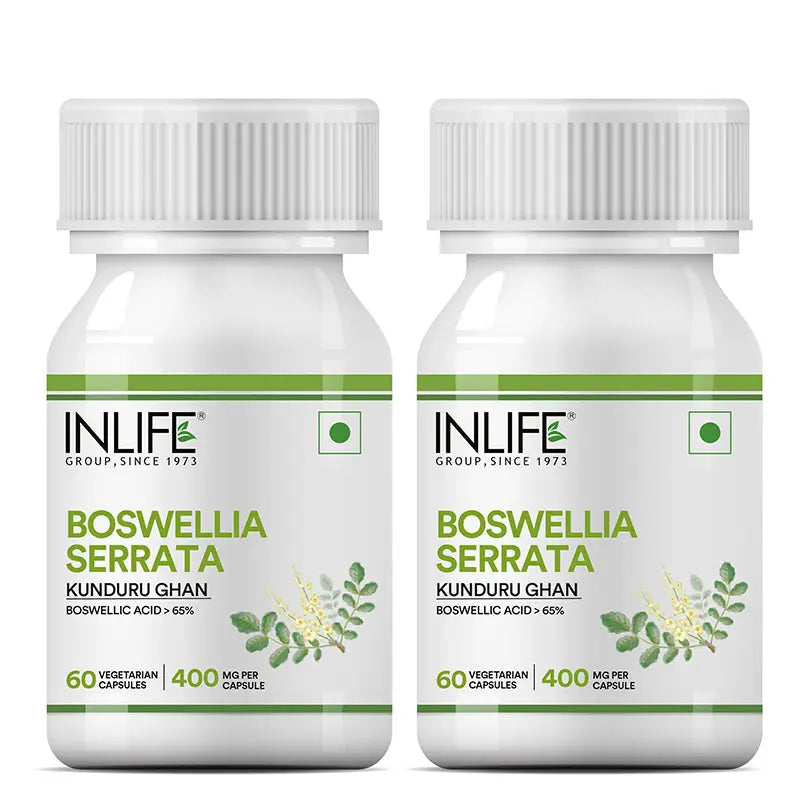 Inlife Boswellia Serrata Supplement, Extract 400mg| Veg. Capsules
