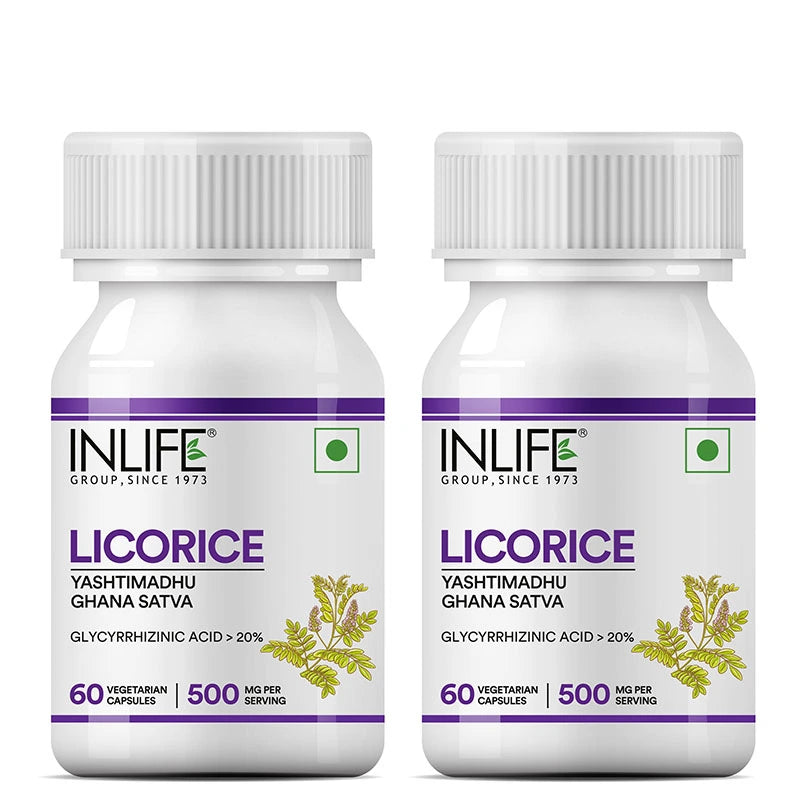 Inlife Licorice Root Supplement | Veg. Capsules