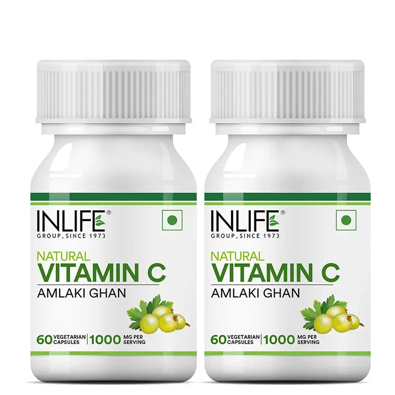 Inlife Natural Vitamin C Amla Extract |1000mg| 60 Veg. Capsules