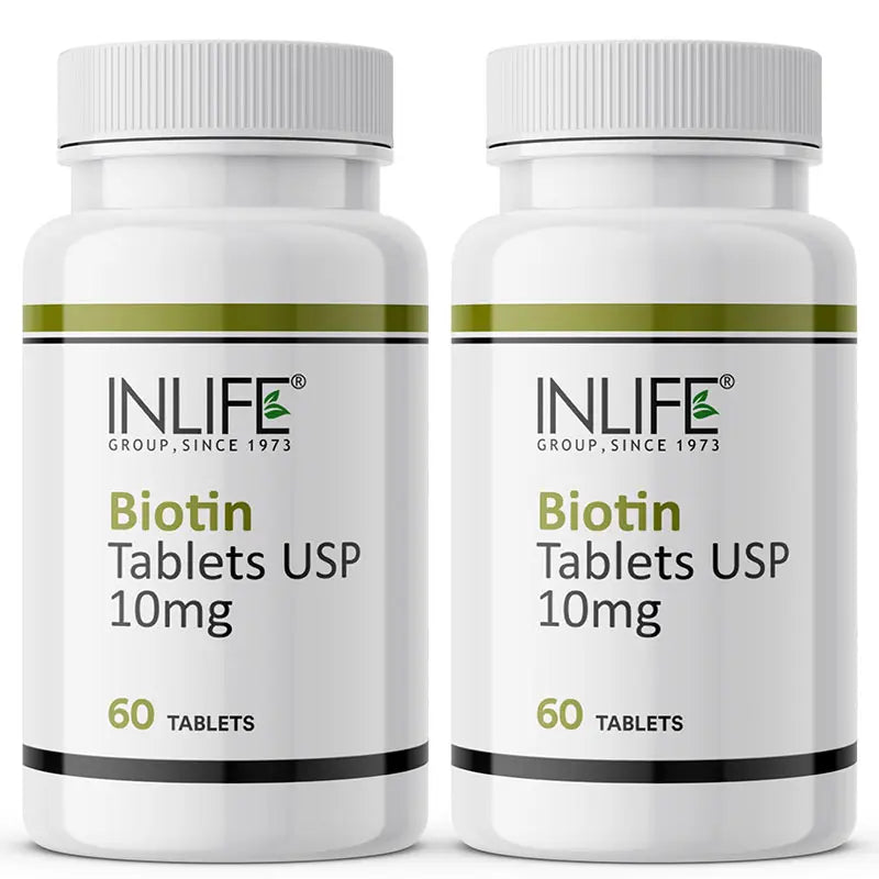 Inlife Biotin 10mg Tablets | Vitamin B7 Supplement Tablets
