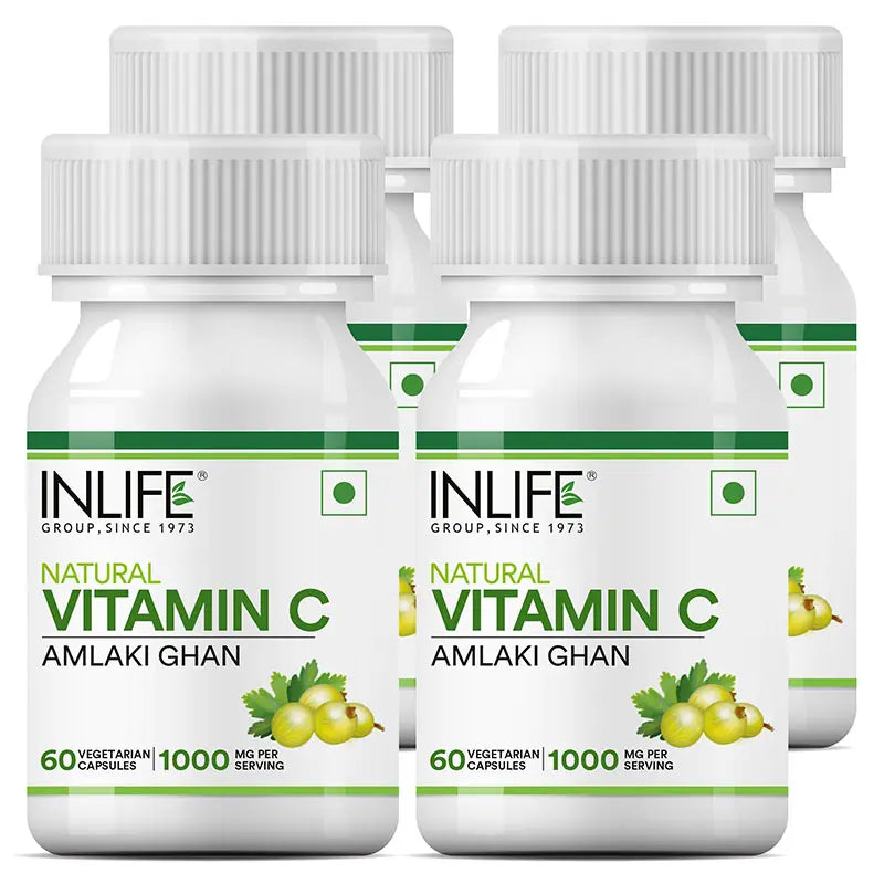 Inlife Natural Vitamin C Amla Extract |1000mg| 60 Veg. Capsules