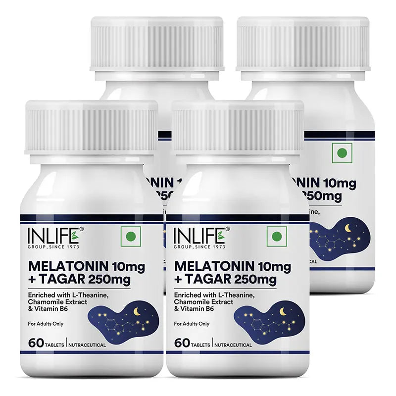 Inlife Melatonin (10mg) with Tagar (250mg)| Vegetarian Tablets