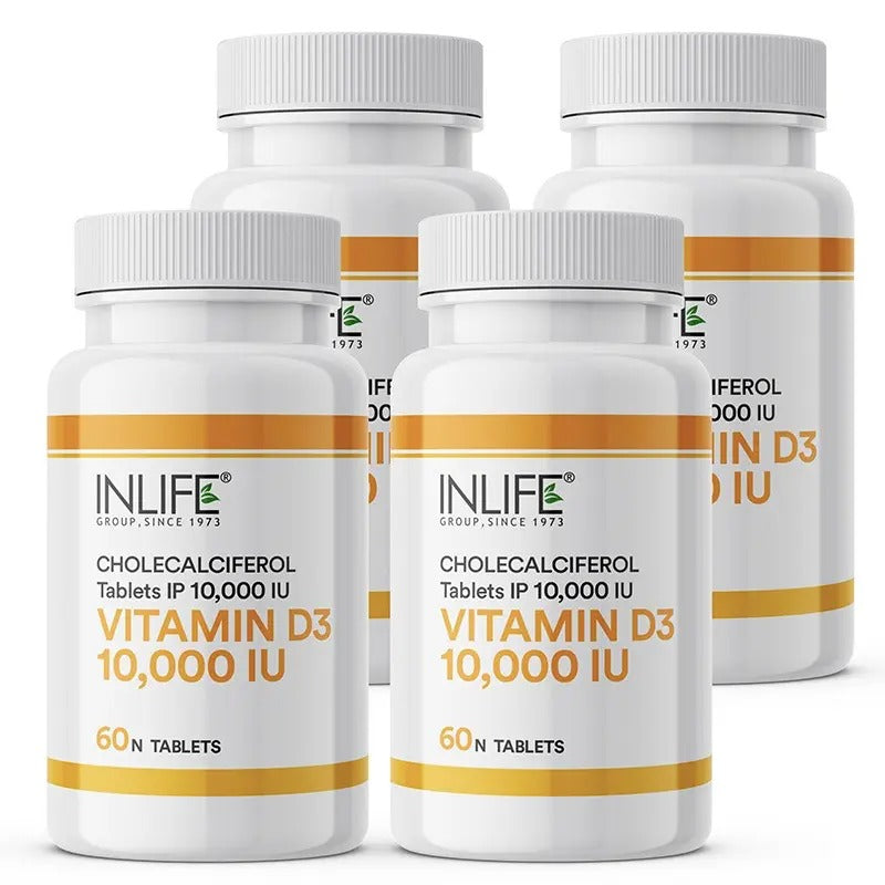Inlife Vitamin D3 10000 IU Cholecalciferol Supplement|60 Chewable Tablets