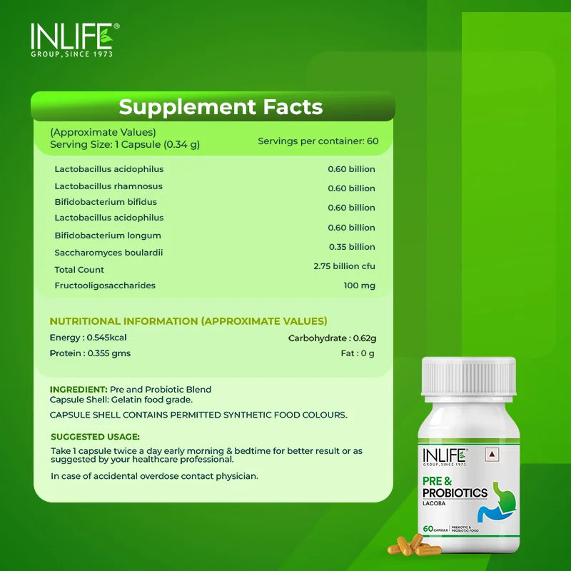 Inlife Prebiotics and Probiotics Capsules
