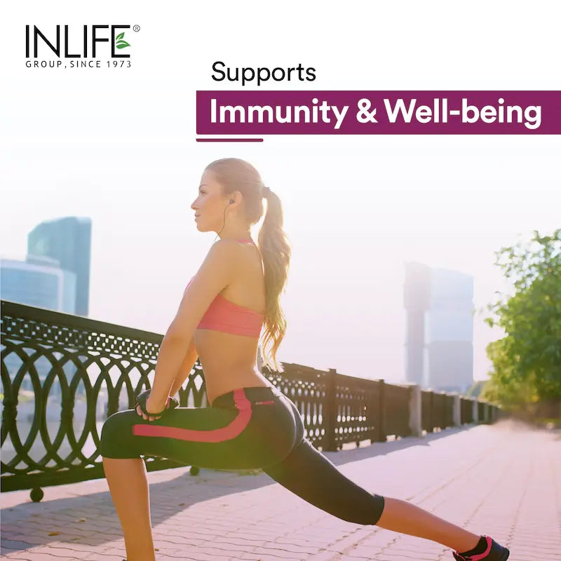 Inlife Multivitamin and Minerals Supplement with Ginseng, Grape Seed, Lutein & Probiotics | Vegetarian Tablets