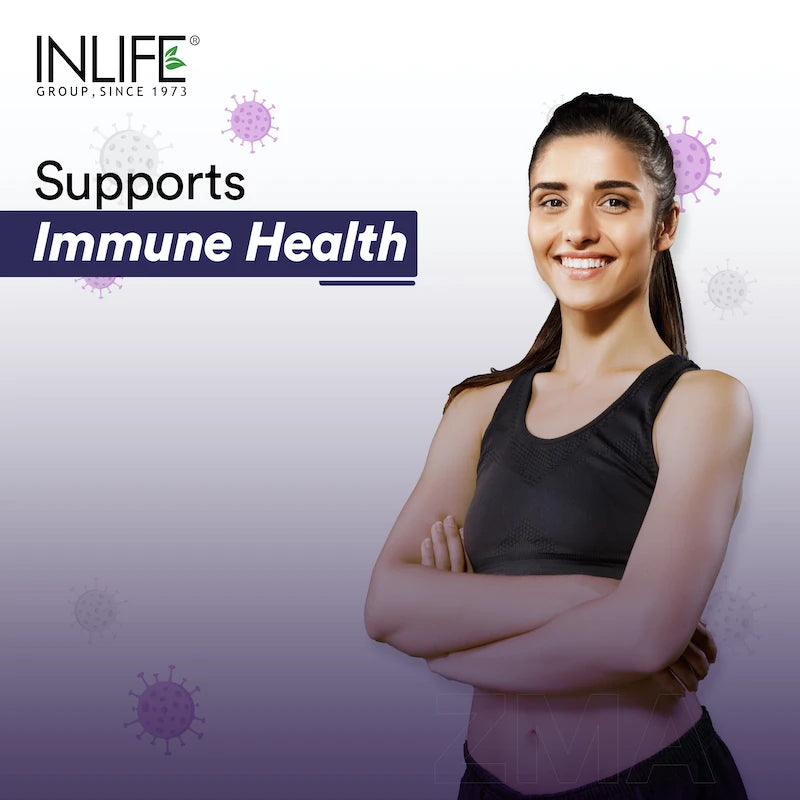 Inlife ZMA- Zinc Magnesium Aspartate and Vitamin B6 Supplement for Men and Women | Muscle Recovery and Sleep Support Supplement | Vegetarian Tablets