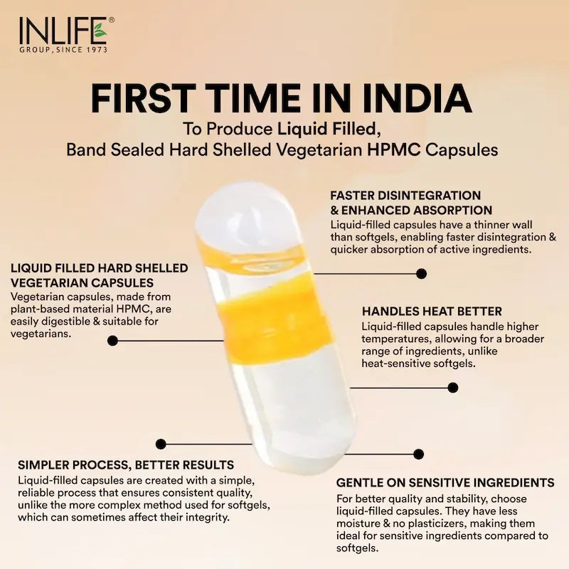 Inlife Sweet Almond Oil Capsules Supplement | 60 Veg. Capsules