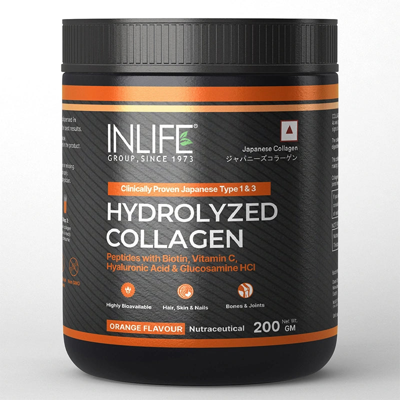 Inlife Hydrolysed Japanese Collagen Peptides, Flavored