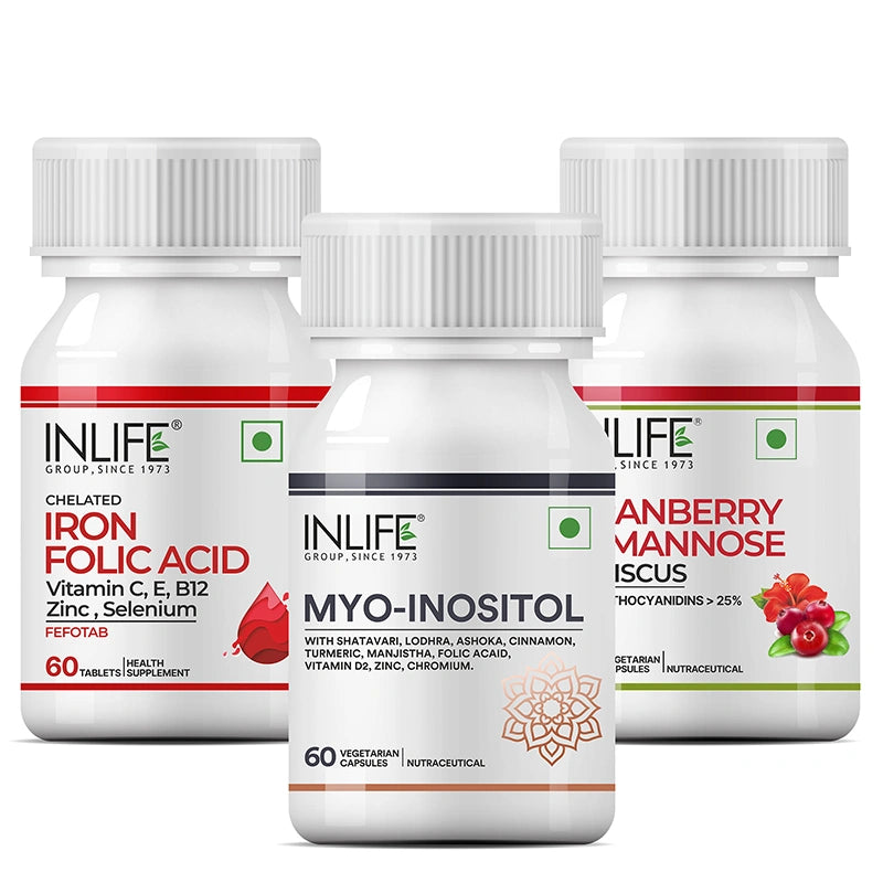 Myo-Inositol with Chelated Iron + Folic Acid & Cranberry Women’s Combo