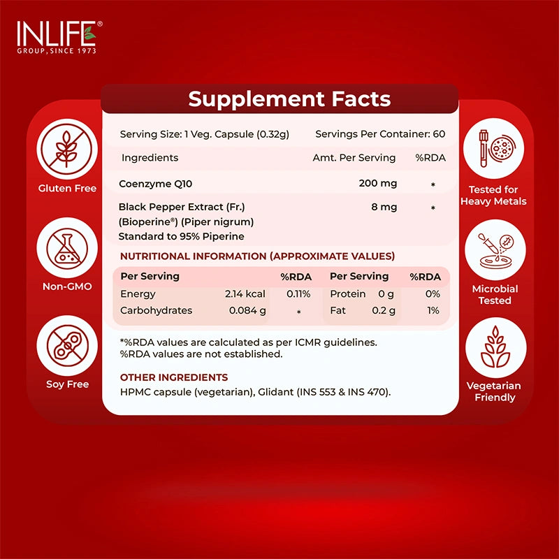 L-Arginine with Coenzyme Q10 BioPerine & B-Complex Heart & Energy Combo