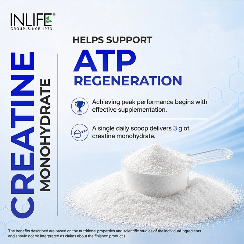Inlife Micronized Creatine Monohydrate Powder, 3 g Per Serving