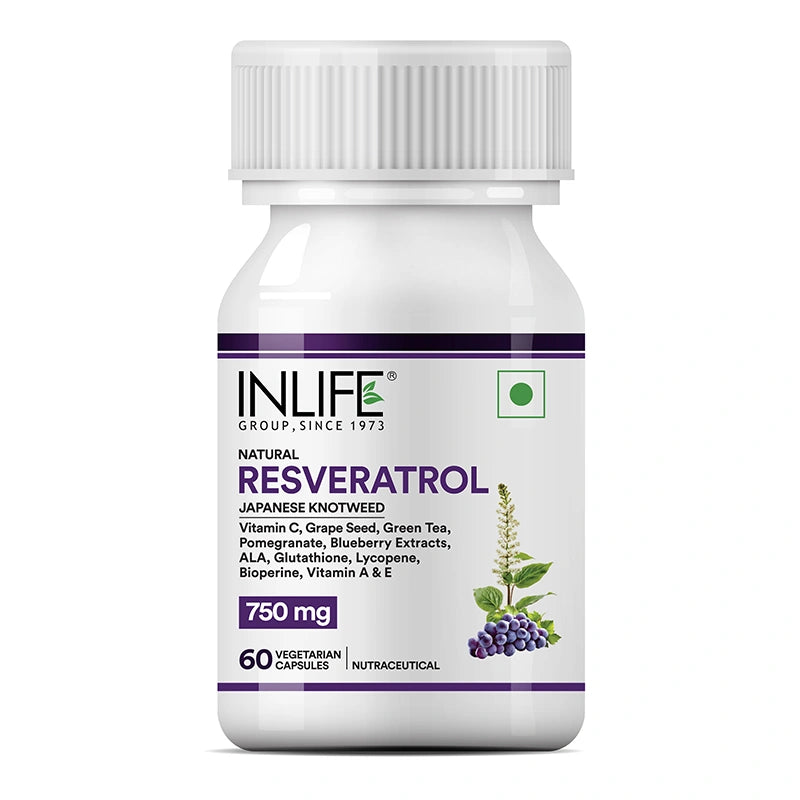 Inlife Natural Trans Resveratrol from Japanese Knotweed, Vegetarian Capsules