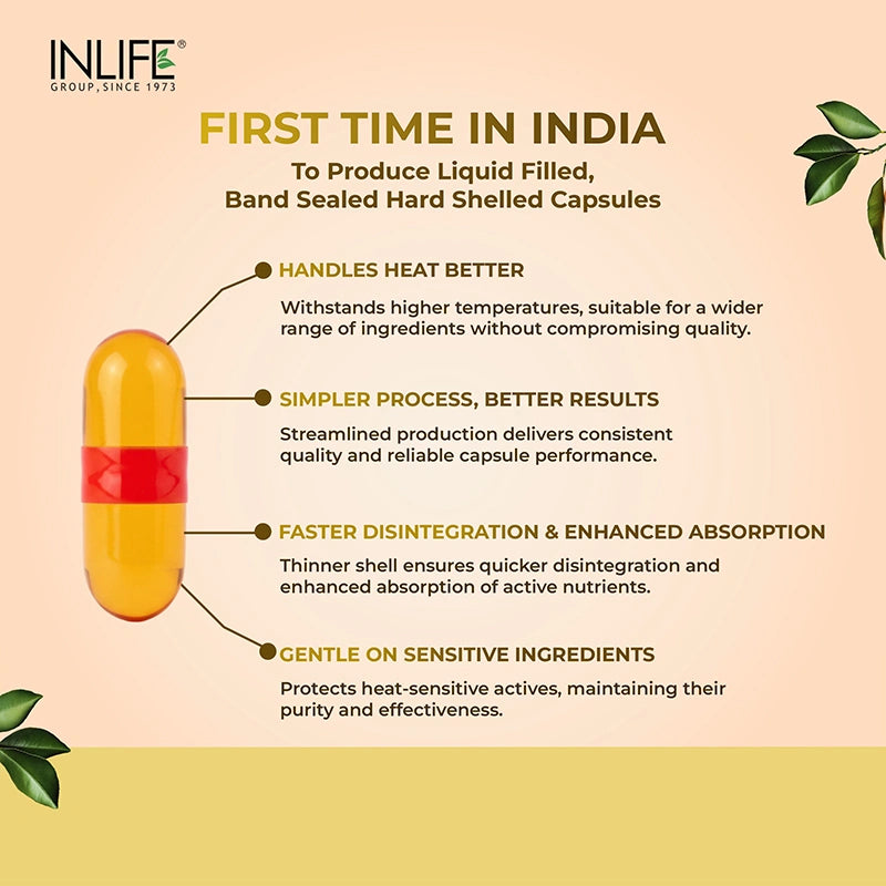 Inlife sea buckthorn oil capsules comes in India's first liquid fill capsules