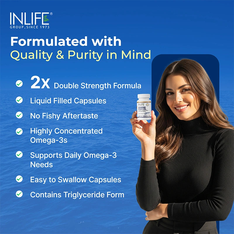 Inlife Fish Oil Double Strength Liquid Filled Capsules