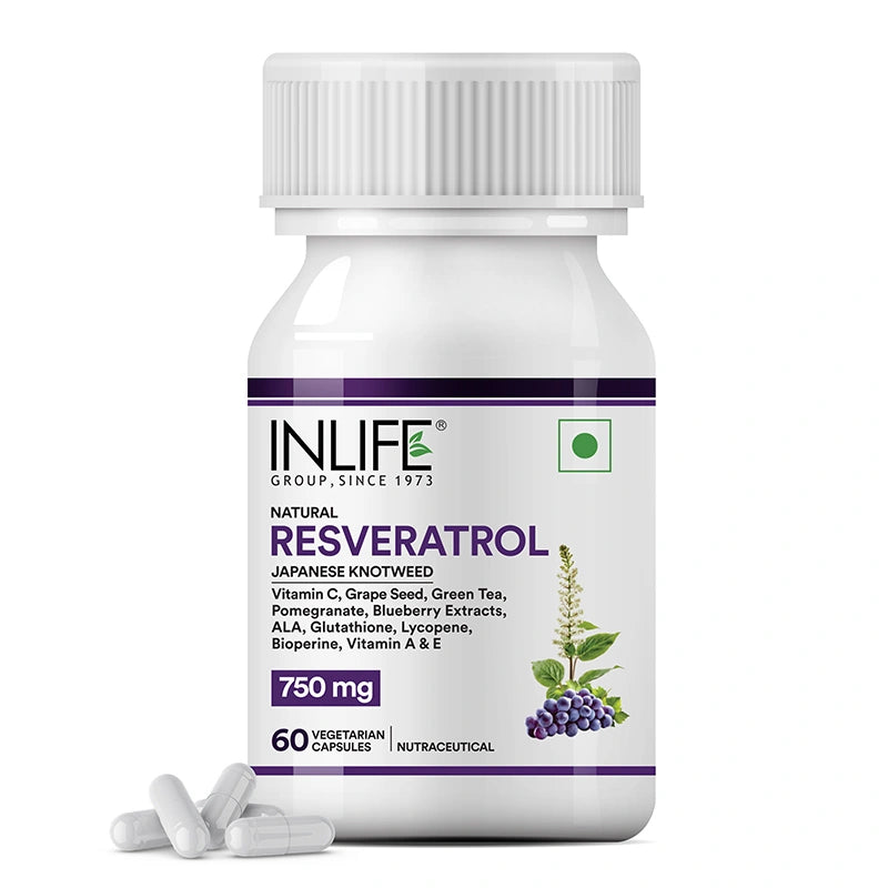 Inlife Natural Trans Resveratrol from Japanese Knotweed, Vegetarian Capsules