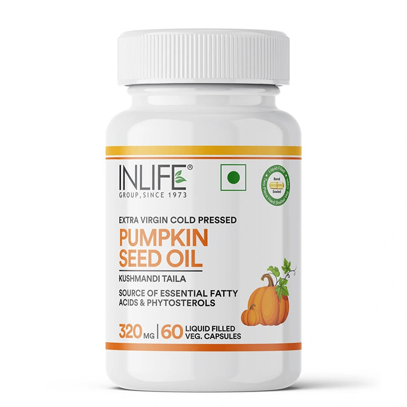 Inlife Pumpkin Seed Oil, Extra Virgin Cold Pressed Capsules