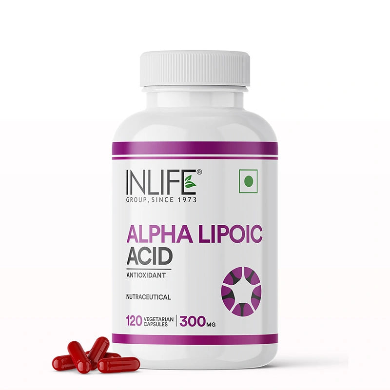 Inlife Alpha Lipoic Acid (ALA) 300mg Veg. Capsules