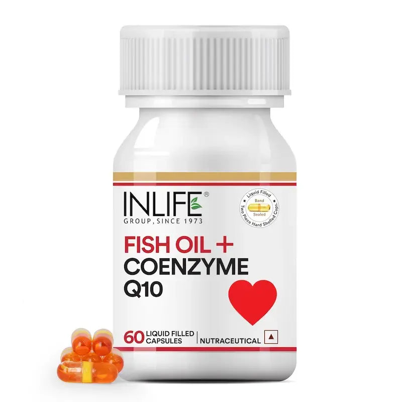 Inlife Fish Oil with CoQ10 Supplement | Liquid Filled Capsules