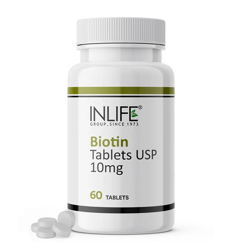 Inlife Biotin 10mg Tablets | Vitamin B7 Supplement Tablets