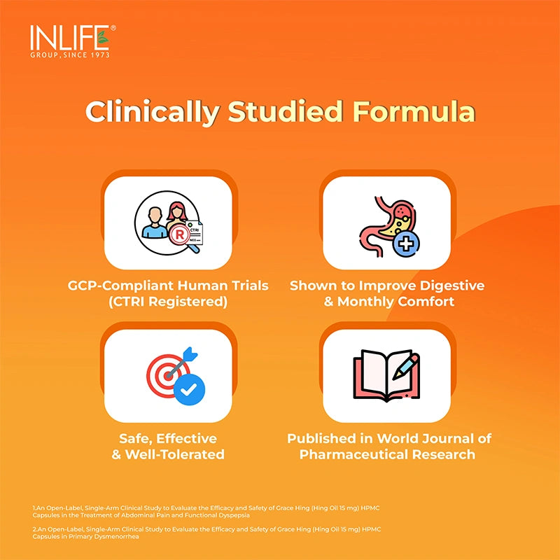 Inlife Hing Oil, 15 mg, Liquid Filled Capsules