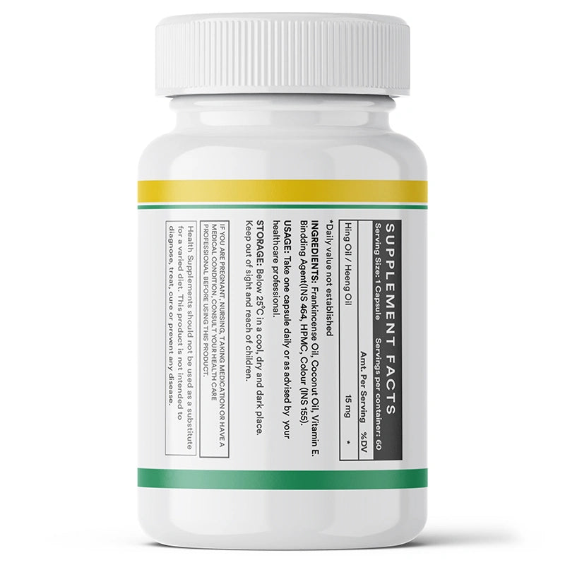 Inlife Hing Oil, 15 mg, Liquid Filled Capsules