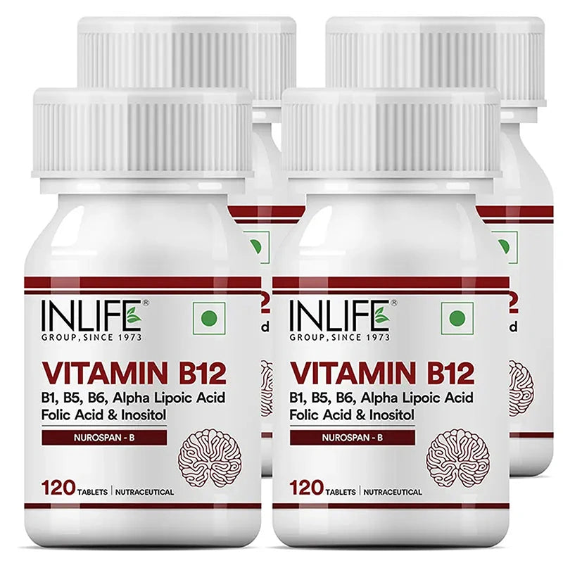 Inlife Vitamin B12 with ALA, Folic Acid, Tablets (RDA Compliant)