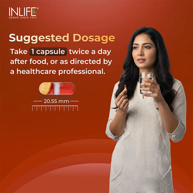 Inlife Superba Krill Oil Omega 3 Fatty Acid Supplement, 500mg, Liquid-Filled Capsules