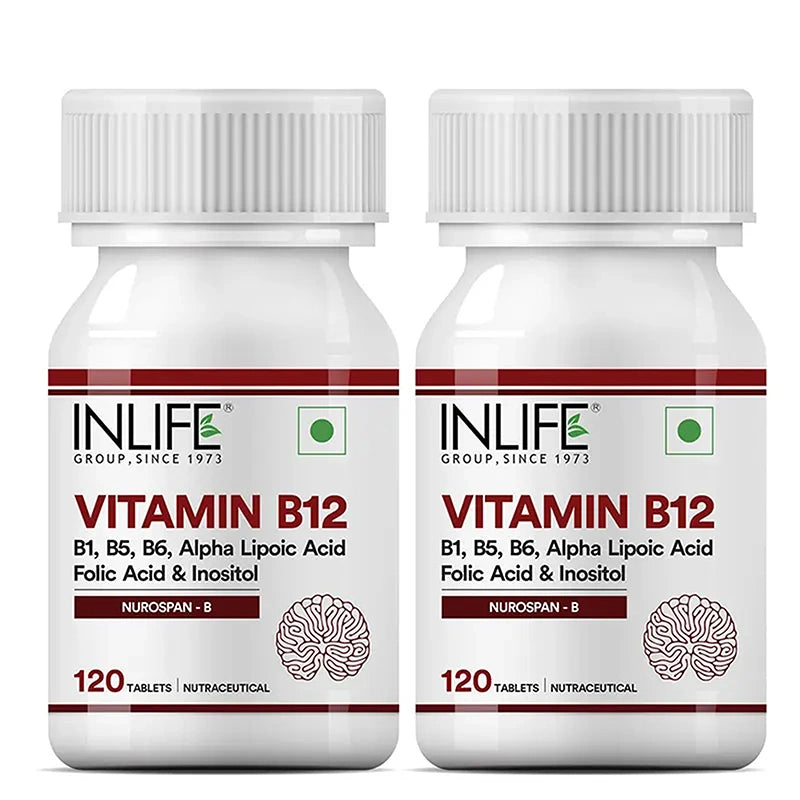 Inlife Vitamin B12 with ALA, Folic Acid, Tablets (RDA Compliant)