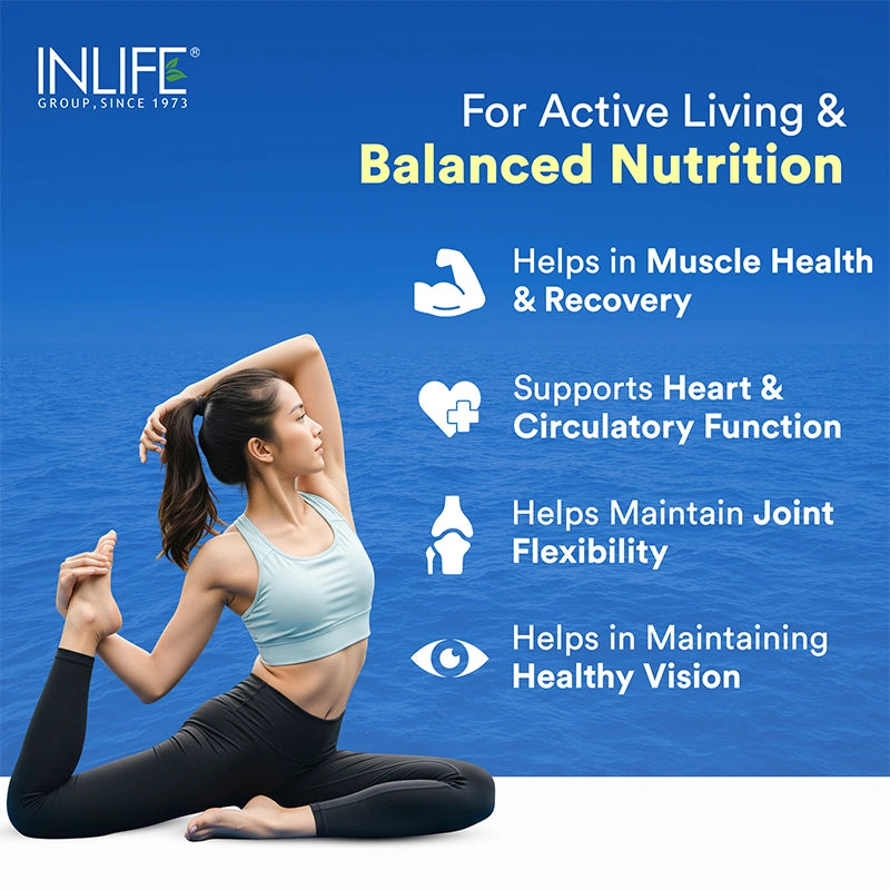 Inlife Fish Oil (Double Strength) Omega 3 Fatty Acids Supplement | 1000mg per serving