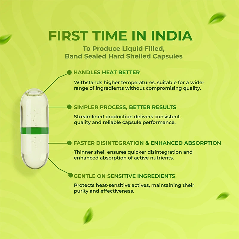 Inlife lemon and Coriander oil comes in India's first liquid fill band sealed capsules