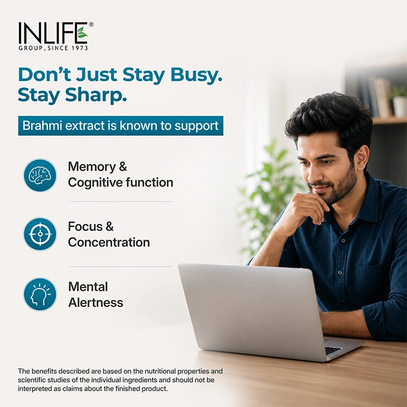 Inlife Brahmi extract capsule-Benefits. Image