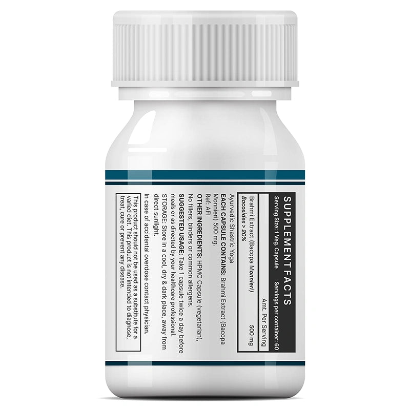 Inlife Brahmi extract left bottle. Image
