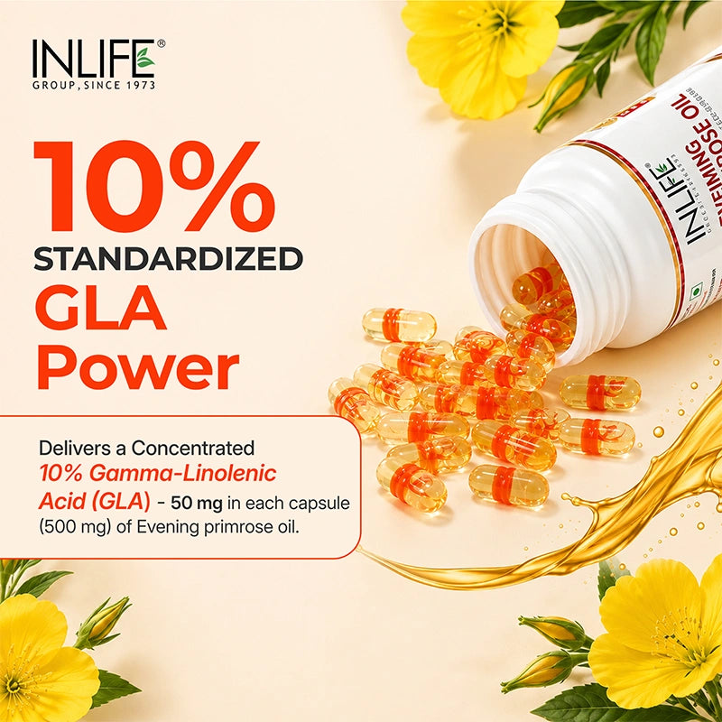 Inlife Evening Primrose oil capsules key ingredient .image