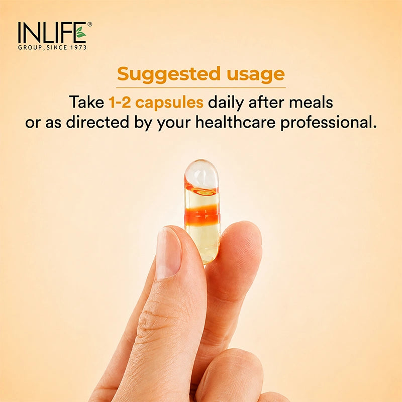 Inlife Evening Primrose oil capsules suggested usage .image