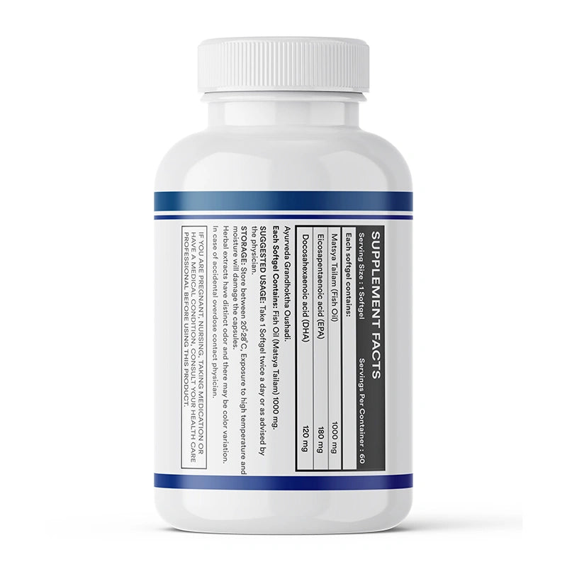 Inlife Fish oil softgels left bottle .image