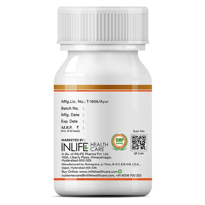 Inlife Flaxseed gelatin capsules right bottle .image