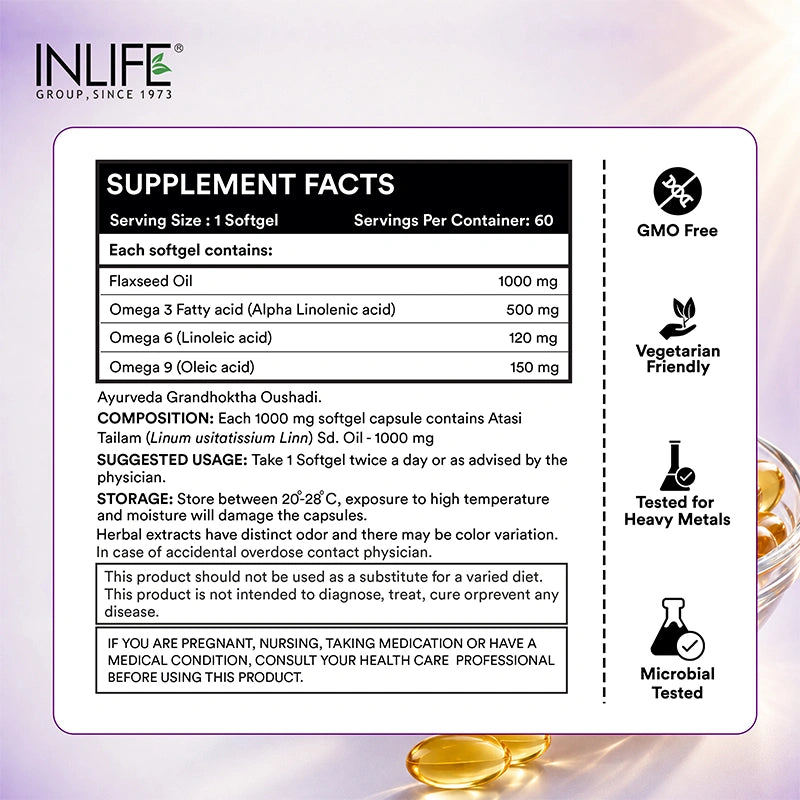 Inlife Flaxseed oil-softgesl supplement-facts .image