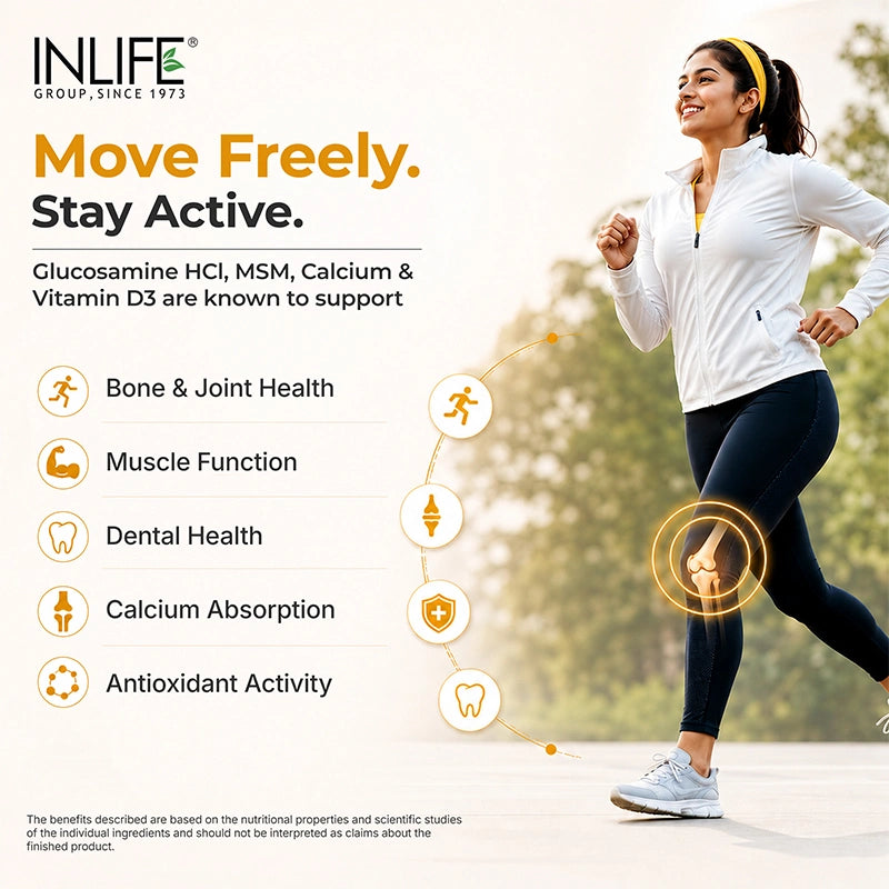 Inlife Glucosamine MSM capsules benefits .image