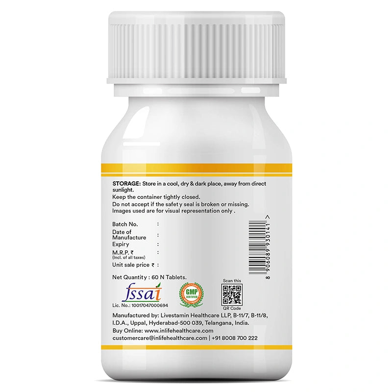Inlife Glucosamine MSM capsules right bottle .image