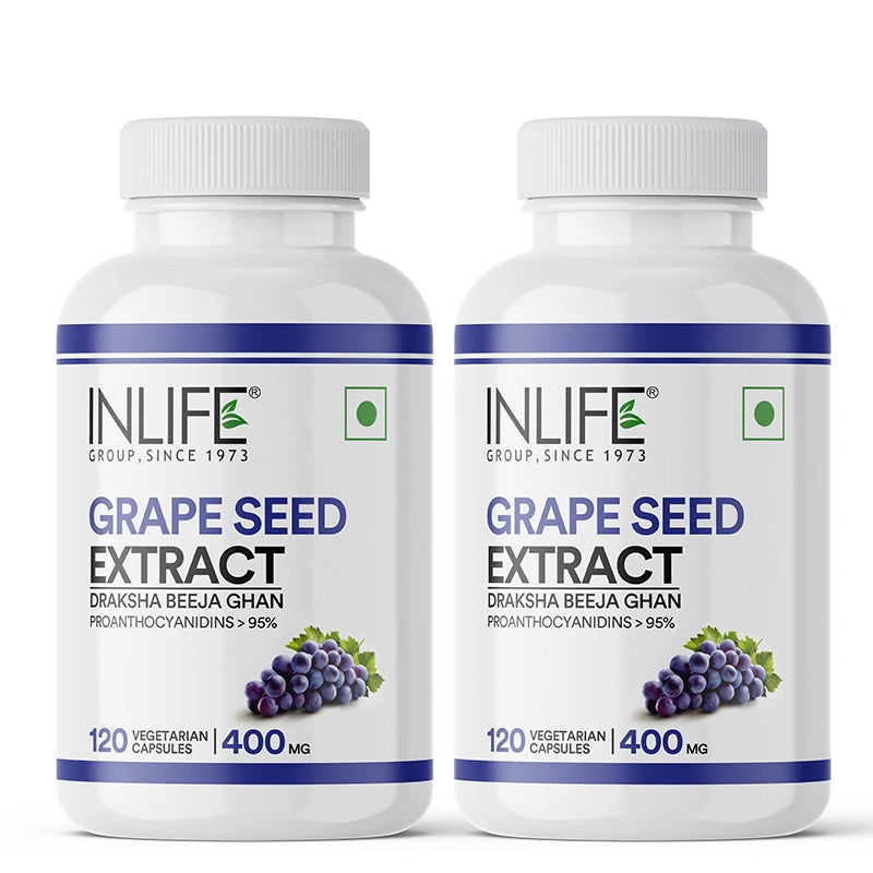 Inlife Grape seed extract 120 Caps 2pack .image