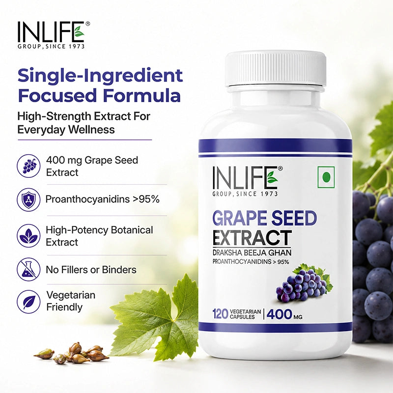 Inlife Grape seed extract 120 caps key features .image