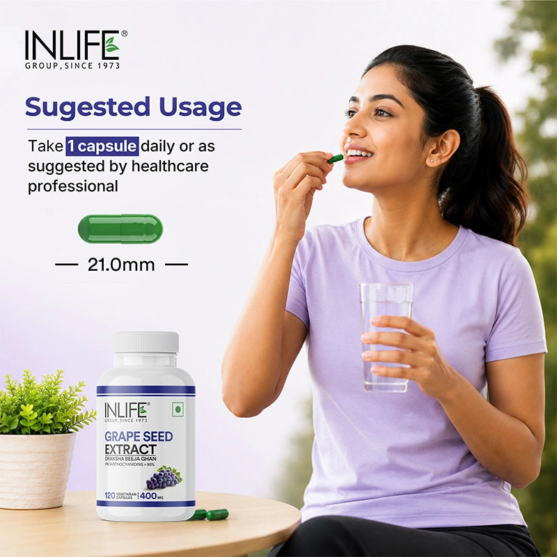 Inlife Grape seed extract 120 caps suggested usage .image