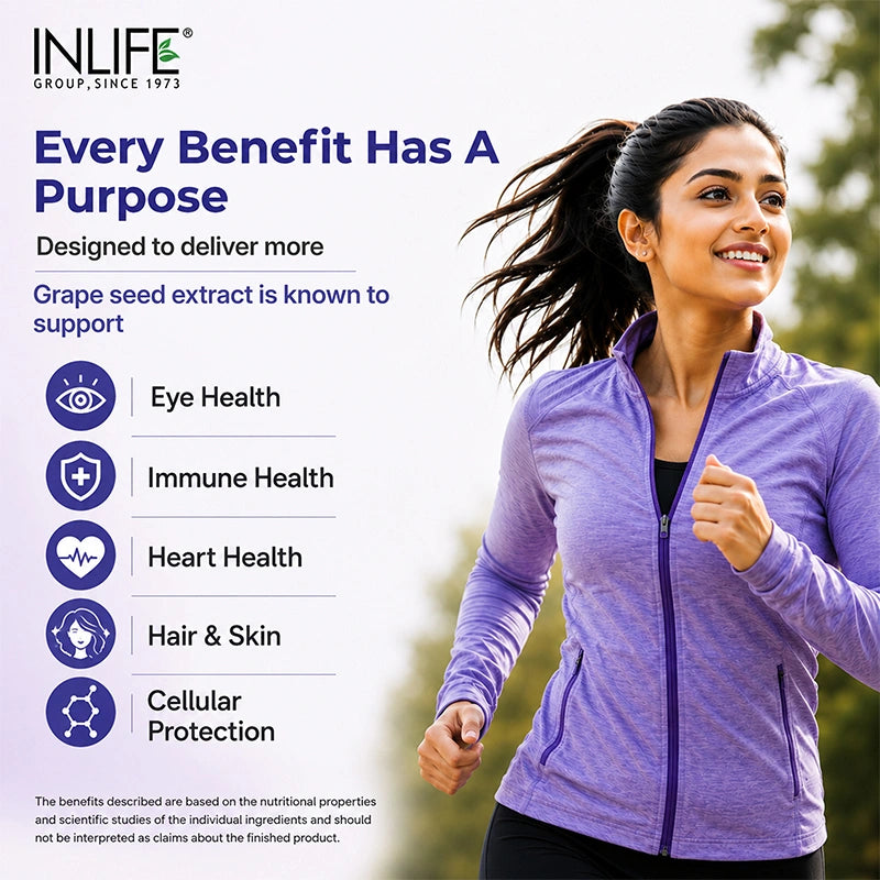 Inlife Grape seed extract capsules benefits .image