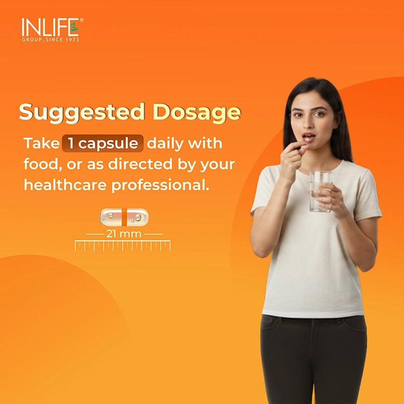 Inlife Hing Oil Capsules (Asafoetida) Supplement, 15mg, Veg. Capsules