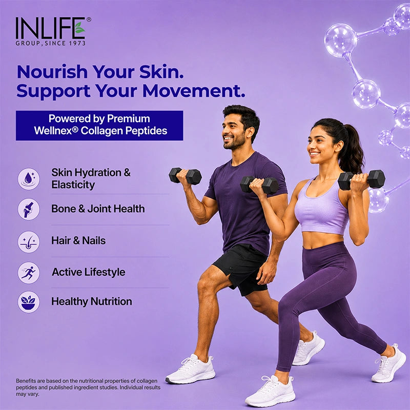 Inlife Hydrolyzed collagen unflavored benefits .image
