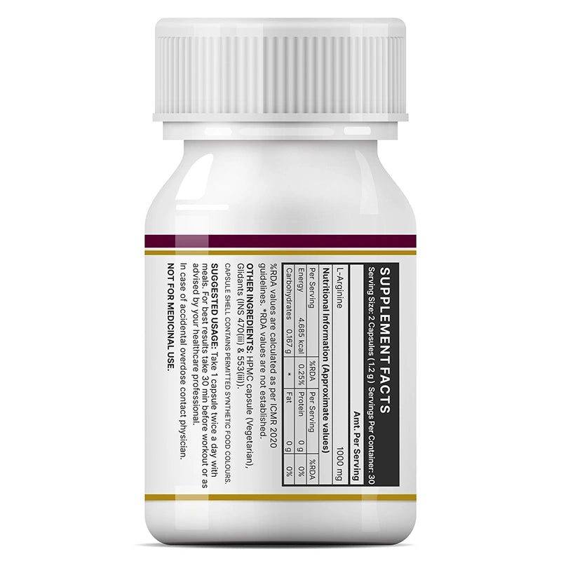 Inlife L-Arginine capsules left bottle .image