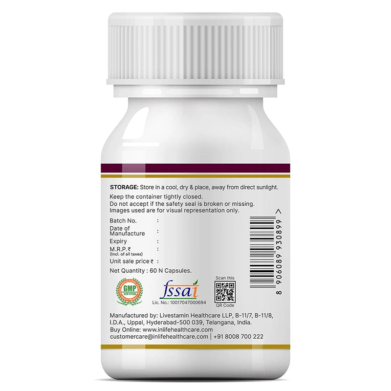 Inlife L-Arginine capsules right bottle .image