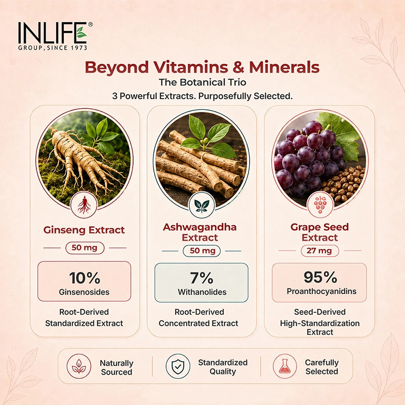 Inlife Multivitamin and mineral men tablet extra ingredient slide .image