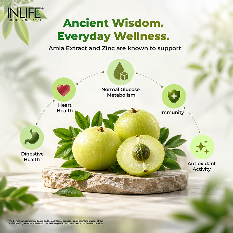 Inlife Natural vitamin-c + zinc benefits .image