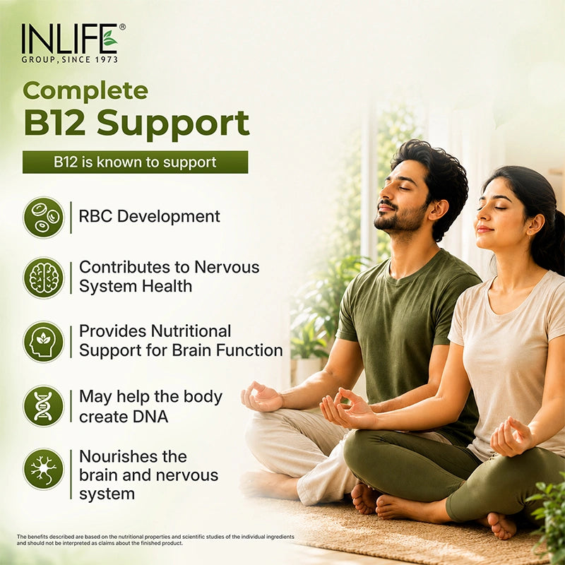 Inlife plant based vitamin b12 Benefits.Image